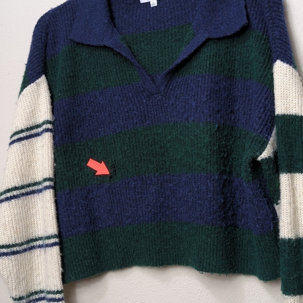 525 Andi Sweater Women's XL Blue Green Pullover Shirt - Picture 2 of 14